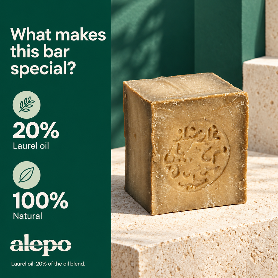 Alepo muilas su 20 % laurų aliejaus