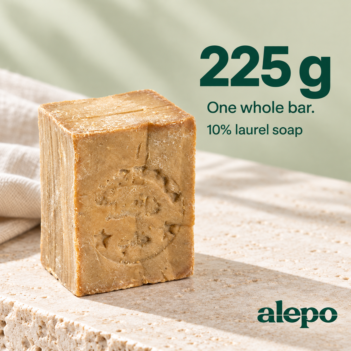 Alepo muilas su 10 % laurų aliejaus